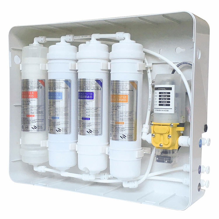 Startseite 4-stufiger alkalischer Wasserfitter Uf-Wasserreiniger Alkalischer Uf-Ultrafiltrationsmembran-Wasserfilterfilter für Zuhause